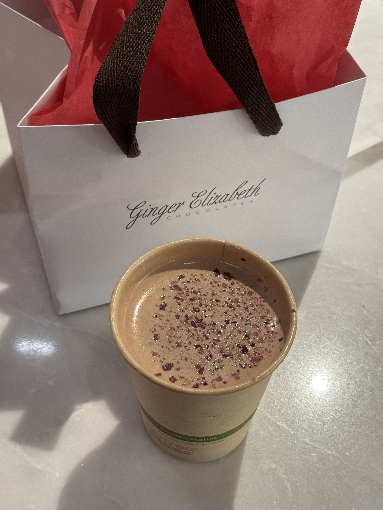 Ginger Elizabeth - Hot Chocolate with Rose Petals
